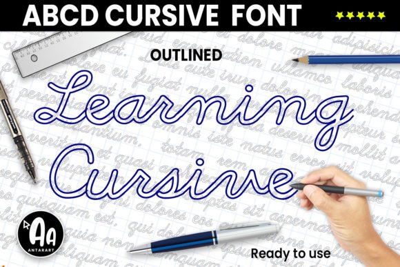 A Warm, Handcrafted Feel with the Abcd Cursive Outlined Font