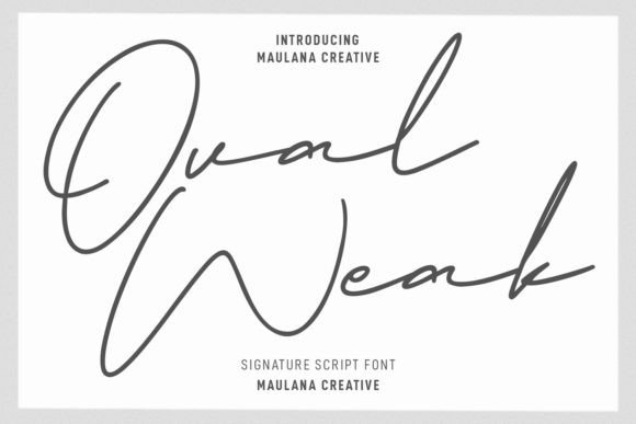 Ovalweak: A Versatile Script Font for Modern Web Design