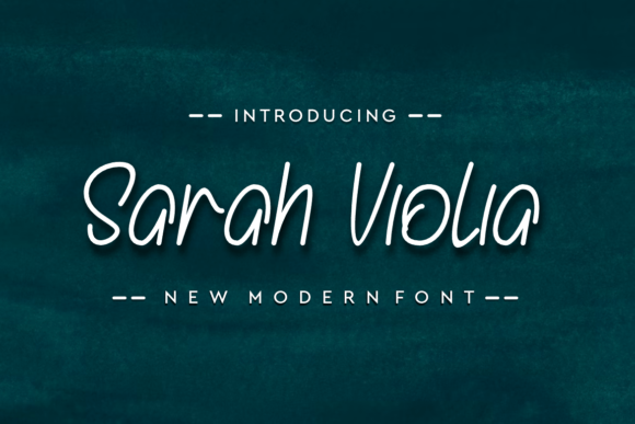 Sarah Violia: A Font That Feels Like a Conversation